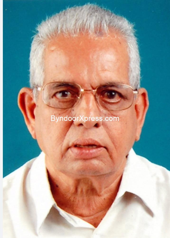 ಬೈಂದೂರಿನ ಮಾಜಿ ಶಾಸಕ: ಬಸ್ರೂರು ಅಪ್ಪಣ್ಣ ಹೆಗ್ಡೆ ನಿಧನ